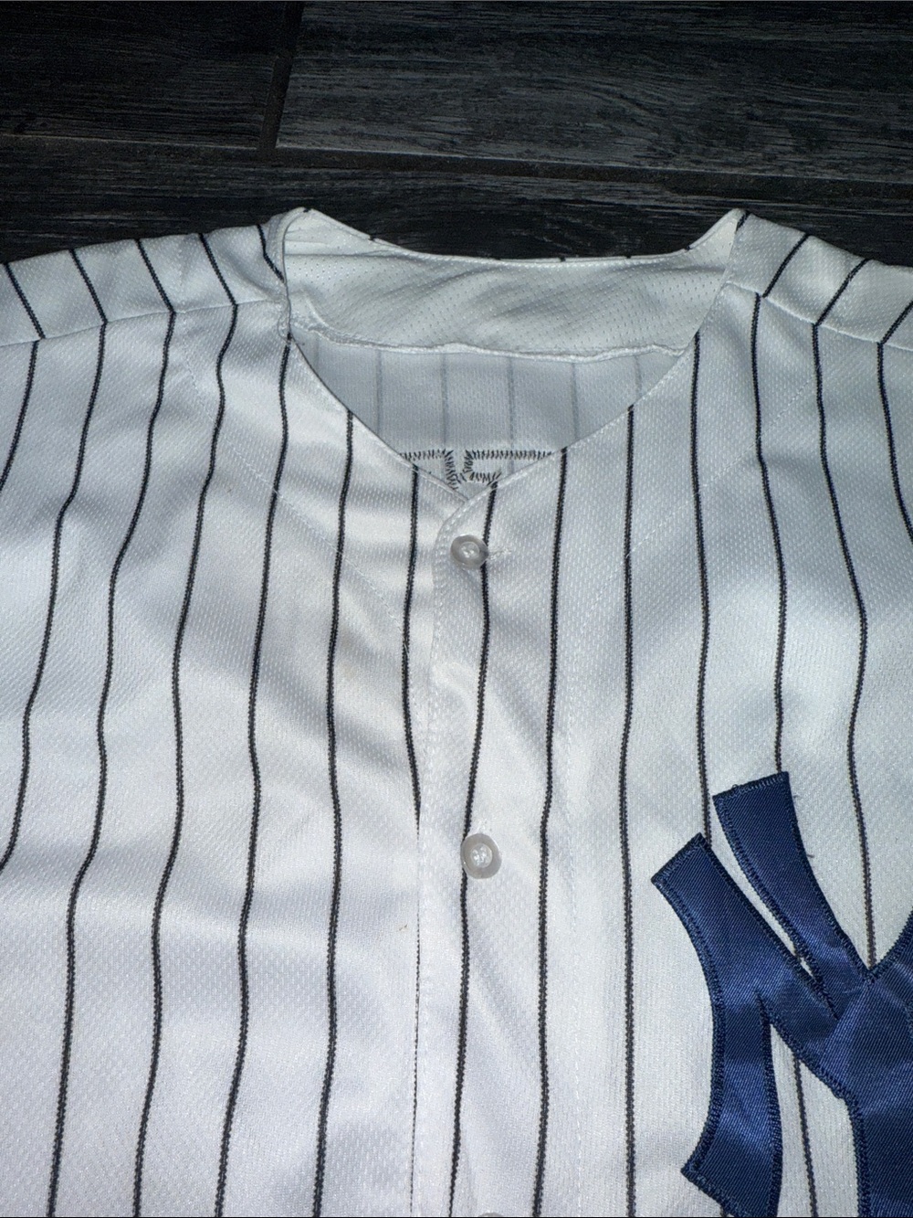Derek jester majestic xl Pinstripe Baseball Jersey New York Yankees 40 - Picture 9 of 9